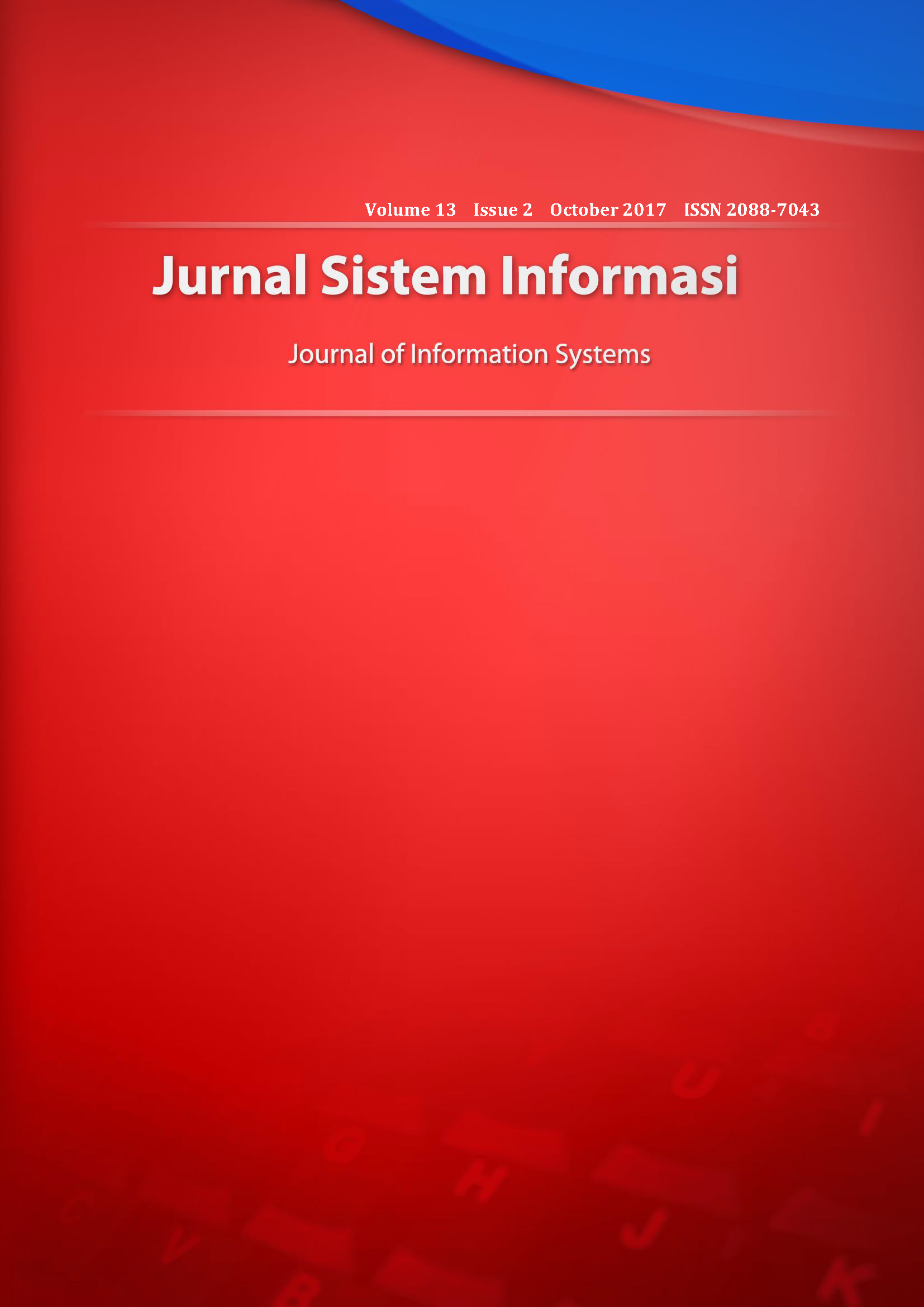 					View Vol. 13 No. 2 (2017): Jurnal Sistem Informasi (Journal of Information System)
				